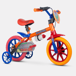 Bicicleta Nathor Power Rex Aro 12 Laranja e Azul
