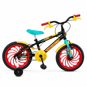 Bicicleta A16 Law Marchetti Preto/Vermelho/Verde