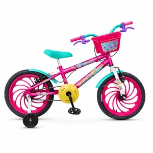 Bicicleta a16 law marchetti rosa/branco/verde