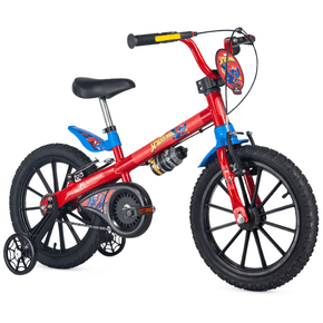 Bicicleta Nathor Spider Man Aro 16 Vermelho e Azul