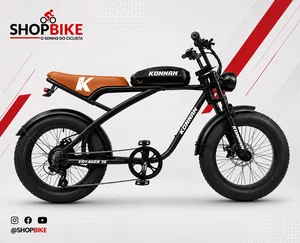 Bicicleta A20 Eletrica Konnan 750w Preto/ Branca