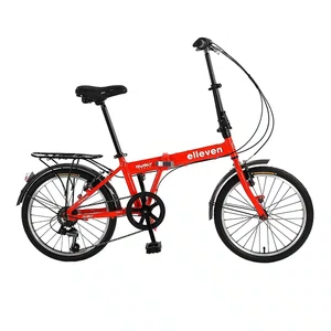 Bicicleta a20 elleven dobravel dubly urban 6v vermelha/verde