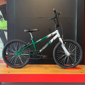 Bicicleta Ultra UM20 Cross Aro 20 Branco e Verde Escuro