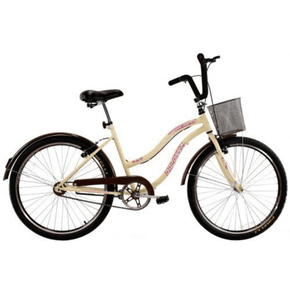Bicicleta Dalannio Beach Retrô Aro 26 Feminina Bege