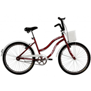 Bicicleta Dalannio Beach Retrô Aro 26 Feminina Vermelho
