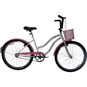 Bicicleta Dalannio Beach Retro Feminina Aro 26 Brancaㅤㅤ