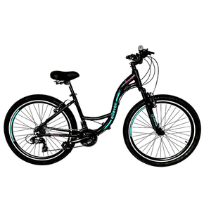 Bicicleta Elleven Breeze Feminina Aro 26 Tourney 21v Preto e Azul