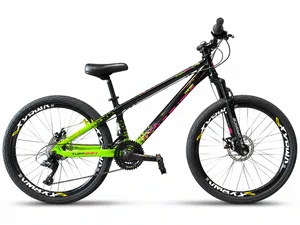 Bicicleta a26 viking tuff 44 peak 21v preta/verde/rosa