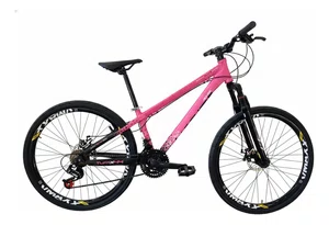 Bicicleta a26 vikingx tuff 44 shimano 21v rosa/preto/branco