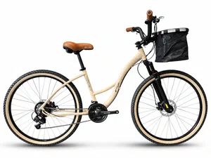 Bicicleta a29 dalannio beach fast shimano tourney 21v t-17 bege/preto
