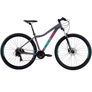 Bicicleta Oggi Float 5.0 Aro 29 Tourney 24v Grafite e Rosa e Azul Bicicleta Oggi Float 5.0 Aro 29 Tourney 24v Grafite e Rosa e Azul