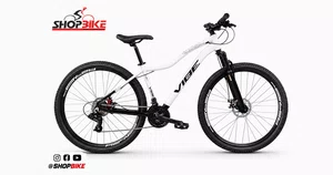 Bicicleta a29 vibe shimano 21v branca/preta