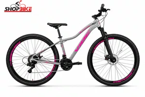 Bicicleta A29 Vibe Shimano 21V Cinza Concreto/Rosa