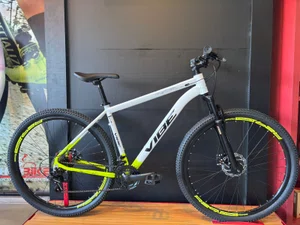 Bicicleta a29 vibe shimano 21v t-19 branca/amarelo neon