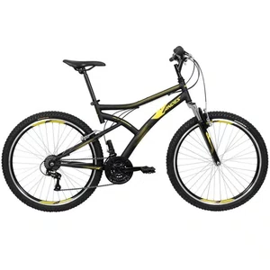 Bicicleta Aro 26 Caloi Andes 21V Preta e Amarela