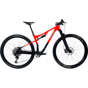 Bicicleta Caloi Elite Carbon FS Aro 29 SLX 12V Vermelha e Preta - Seminova