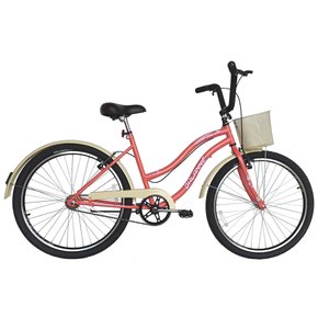 Bicicleta Dalannio Beach Retrô Aro 26 Feminina Salmão