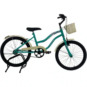 Bicicleta Dalannio Beach Retro Feminina Aro 20 Azul Turquesa