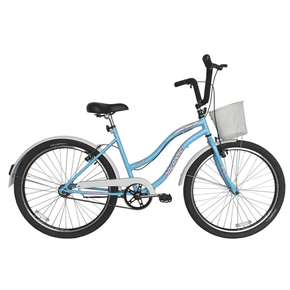 Bicicleta Dalannio Beach Retrô Aro 26 Feminina Azul Bebê