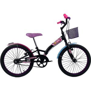 Bicicleta Dalannio Fashion Aro 20 Preto e Rosaㅤㅤㅤㅤ