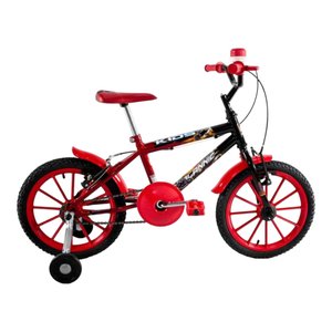Bicicleta Dalannio Kids Aro 16 Vermelho e Pretoㅤㅤㅤㅤㅤㅤㅤㅤ
