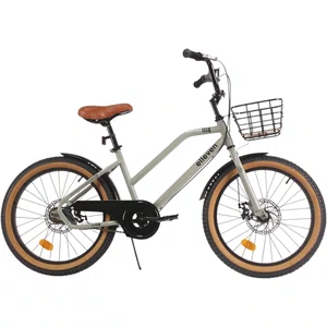 Bicicleta Elleven Aro 20 Elly Com Cesta Cinza Preta