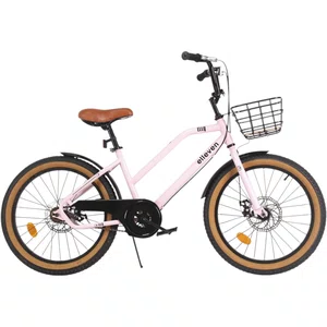 Bicicleta Elleven  Aro 20 Elly Com Cesta Rosa e Pretaㅤㅤ