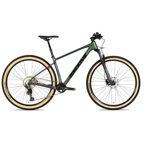 Bicicleta Groove Rhythm 7 Carbon Aro 29 Deore 12v 2023 Verde e Grafite Fosco