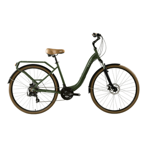 Bicicleta Groove Urban MD Aro 700 Tourney 21v 2023 Verde Oliva