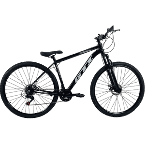 Bicicleta GTI Roma Aro 29 Shimano 21v Preto e Brancoㅤㅤㅤ