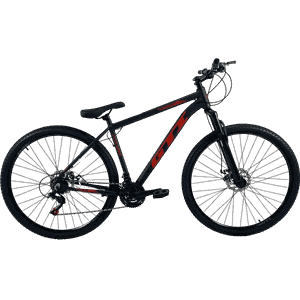 Bicicleta GTI Roma Aro 29 Shimano 21v Preto e Vermelhoㅤ