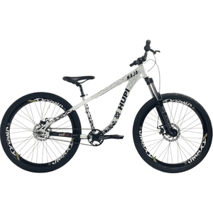 Bicicleta Hupi Naja V9 Aro 26 Branca e Pretaㅤㅤㅤㅤㅤㅤㅤㅤㅤㅤㅤ