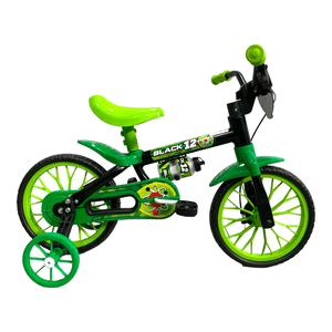 Bicicleta Nathor Black Aro 12 Preto e Verde