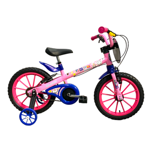 Bicicleta Nathor Fe Dengosa Aro 16 Rosa e Azul