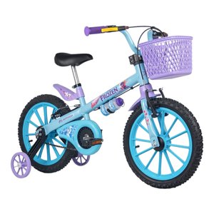 Bicicleta Nathor Frozen Aro 16 Lilás e Azul