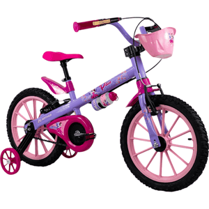 Bicicleta Nathor Pixie 2 Aro 16 Lilás e Rosa Escuro
