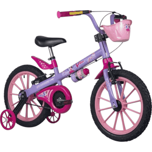 Bicicleta Nathor Pixie Aro 16 Lilas e Rosa