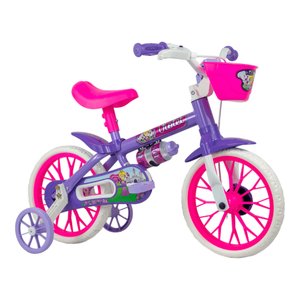 Bicicleta Nathor Violet 3 Aro 12 Violeta e Branco