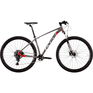 Bicicleta Oggi Big Wheel 7.0 Aro 29 Cues 9v 2024 Grafite e Vermelho e Cinza Bicicleta Oggi Big Wheel 7.0 Aro 29 Cues 9v 2024 Grafite e Vermelho e Cinza