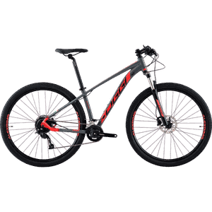 Bicicleta Oggi Big Wheel 7.0 Aro 29 Tourney 24v 2023 Grafite e Vermelho e Preto