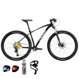 Bicicleta Oggi Big Wheel 7.2 Aro 29 Deore 10v 2023 Preto e Amarelo e Cinza