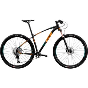 Bicicleta Oggi Big Wheel 7.2 Aro 29 Shimano Deore 11v 2022 Preto e Verde e Laranja
