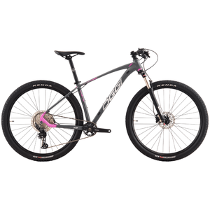 Bicicleta Oggi Big Wheel 7.2 Aro 29 Deore 11v 2023 Grafite e Rosa e Cinza