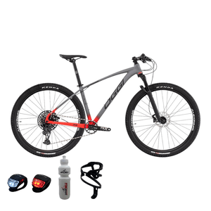 Bicicleta Oggi Big Wheel 7.5 Aro 29 GX 12v 2022 Cinza e Preto e Vermelho