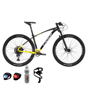 Bicicleta Oggi Big Wheel 7.5 Aro 29 Gx 12v 2022 Preto e Cinza e Amarelo