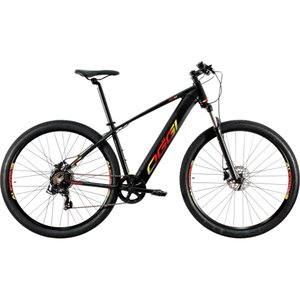 Bicicleta Oggi Big Wheel 8.0 Acera 8v Preta e Vermelho e Amarelo