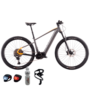 Bicicleta Oggi Big Wheel 8.6 Aro 29 XT Di2 11v 2024 Cinza e Preto e Laranja