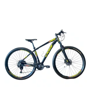 Bicicleta Oggi Hacker Aro 29 Hds Shimano 24v Preta e Amarela - Seminova