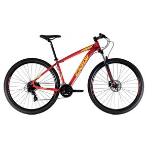 Bicicleta Oggi Hacker HDS Aro 29 Tourney 24v Vermelho e Amarelo e Preto