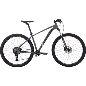 Bicicleta Oggi Hacker HDS Aro 29 Tourneyzx 24v Grafite e Preto e Amarelo
